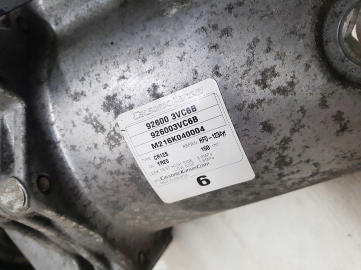 фото №9, Nissan juke f15 рестайлінг 15-19 1.5 dci компресор кондиціонера 92600 3vc6b