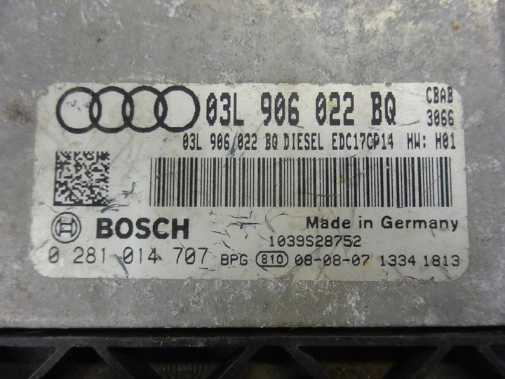 фото №7, Audi a3 8p golf vi eos 2.0 tdi cba cbab комп'ютер двигуна 03l906022bq