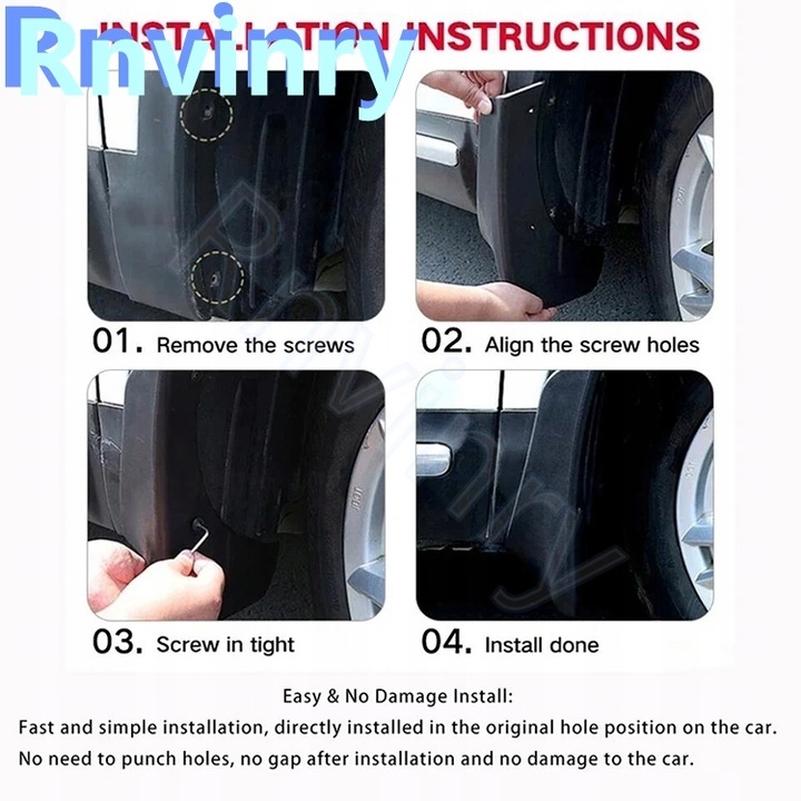 фото №12, Rnvinry 4szt. крылья автомобильные pp do toyoty camry 2007