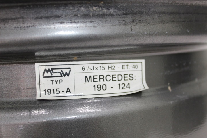 фото №15, Mercedes w201 w124 190 комплект диск aluminiowych диски 15' et40 6,5j alu