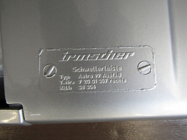 фото №6, Молдинг порогова права opel astra ii g irmscher 98-