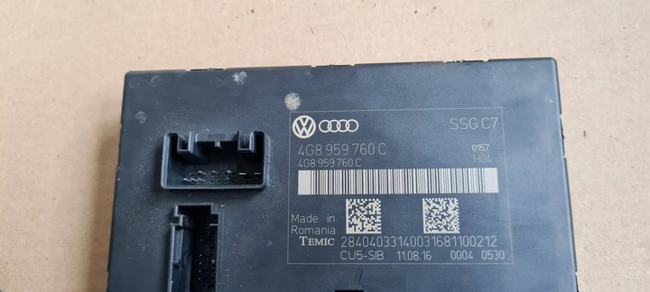 фото №7, S6 c7 4g a6 рестайлінг модуль блок керування сидіння масаж комфорт 4g8959760c s7 4g a7