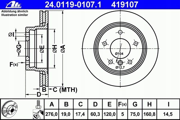 ДИСК ГАЛЬМІВНИЙ BMW 3 E46 98-05 ЗАД