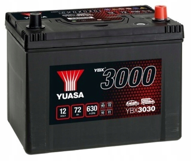 АКУМУЛЯТОР 12V 72AH 630A P+ AZJA YUASA YBX3030