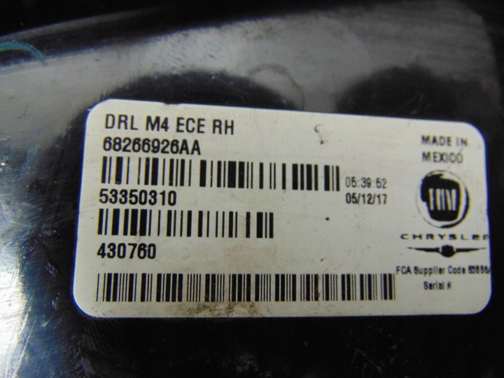 фото №10, Галоген лампа led drl правая jeep compass ii 2017- 68266926aa