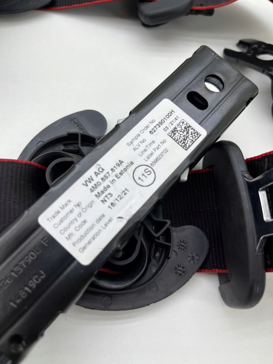 фото №9, Audi a3 8y rs3 ремни безопасности комплект оригинал 8y0357805d 8y0857706h