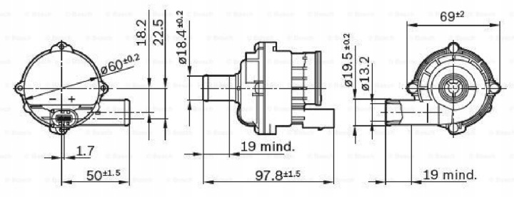 фото №11, Bosch дополнительный водяной насос mercedes a v177 a w169 a w176 a w177 amg