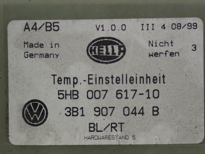 фото №5, Vw passat b5 96-00 панель кондиционера воздуховод ac at 3b1907044b