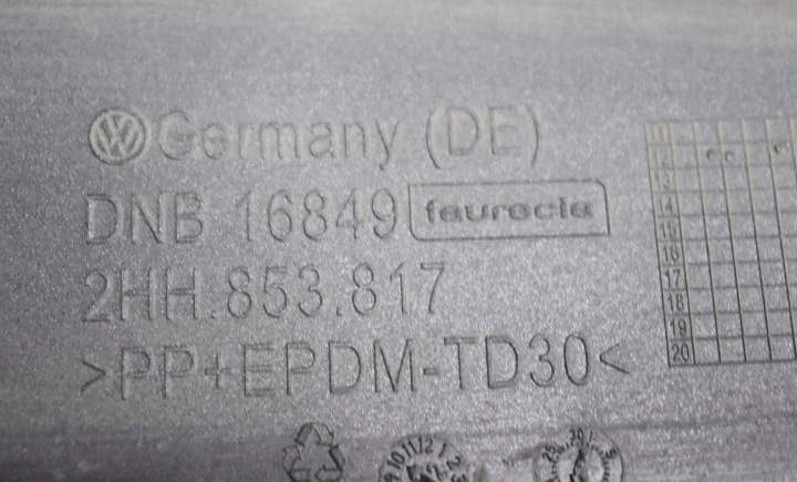 фото №6, Vw amarok 2hh левая молдинг крыльев зад задняя org