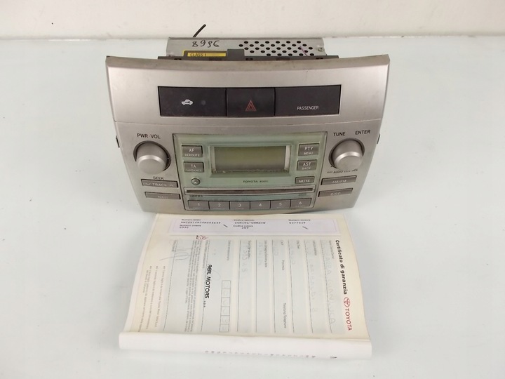фото №1, Радио + код 86120-0f010 toyota corolla verso ii 2 04-09 2,0 d4d