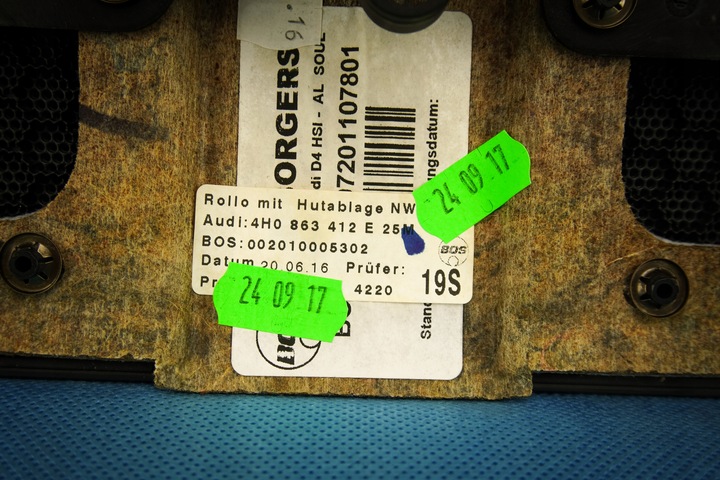 фото №7, Ролета задня електричний audi a8 s8 4h 4h0863412e 25m алькантара