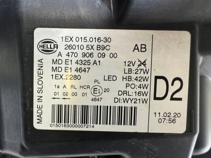 фото №14, Mercedes x-klasa w470 a470 полный led performance фара правая перед фара