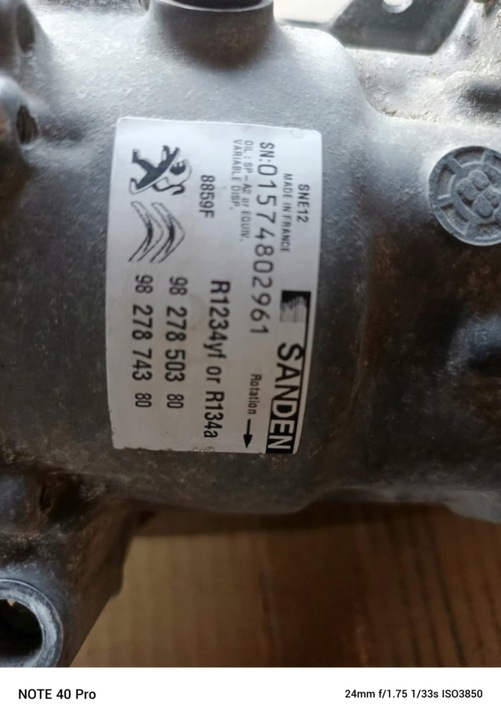 фото №4, Peugeot citroen компресор кондиціонера 9827850380