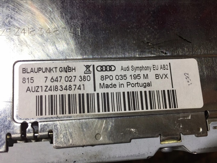 фото №9, Audi a3 8p рестайлинг радио cd symphony 2din 8p0035195m