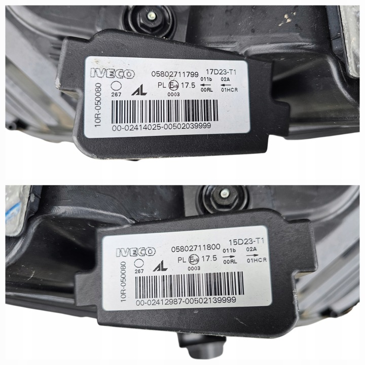 фото №16, Лампы фара правая + левая led iveco daily iv рестайлинг 05802711799 05802711800