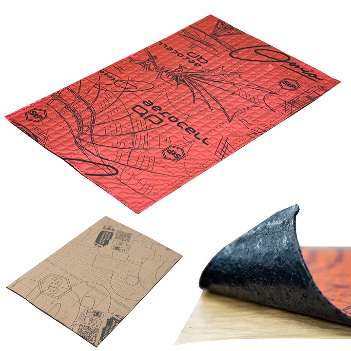 фото №9, Килимок шумопоглинаюча aerocell 50x32cm 4mm butylowa granulkami izolująca шум