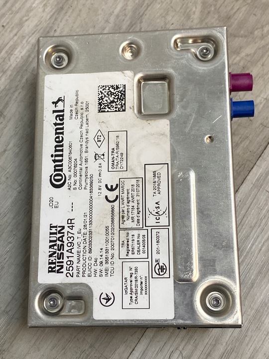 фото №3, Renault zoe модуль блок керування 2591a9374r