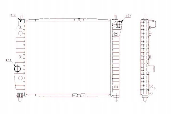фото №2, Радіаторів chevrolet aveao kalos nrf