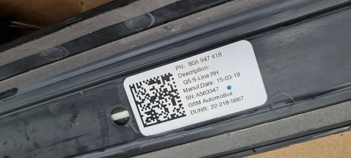 фото №7, Q5 80a планка планки порогові перед підсвічуваний ліва права