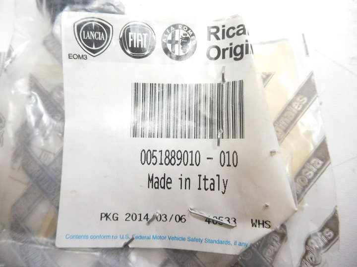 фото №7, Прокладка гвинти кронштейни лампи задньої fiat tipo універсал doblo оригінальний номер 51889010