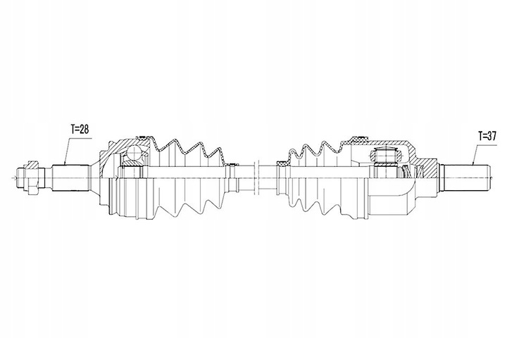 фото №1, Піввісь привідна peugeot 308 ii 13- ліва atm a6