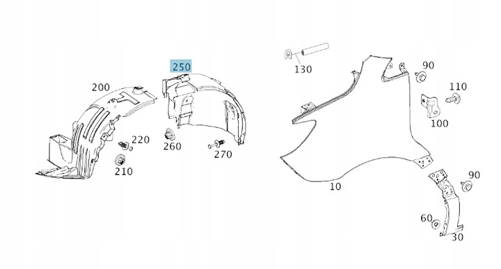 фото №1, Подкрылок перед левая mercedes sprinter 907 запчасть задняя