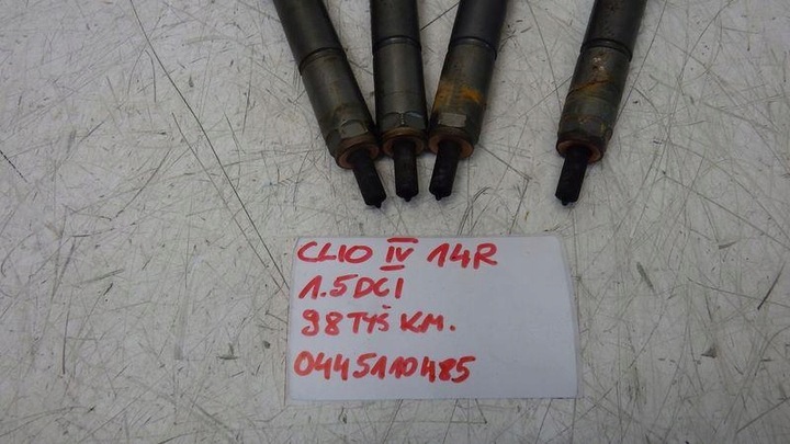 фото №10, Форсунка форсунки лапки 98 tys renault clio iv 1.5 dci h8201108033 0445110485
