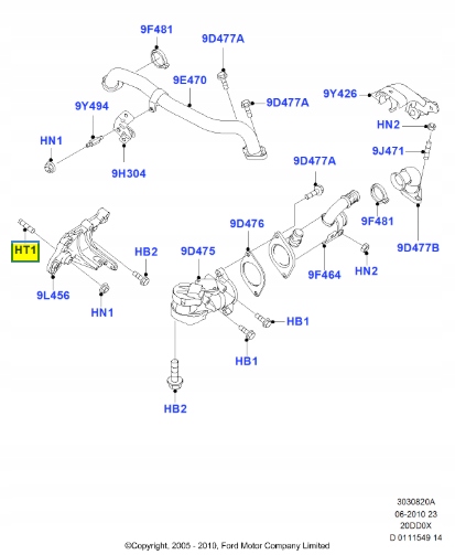 фото №6, Винт, рециркуляция gazów spalinowych ford mondeo 2007-2014 ca2 1318538
