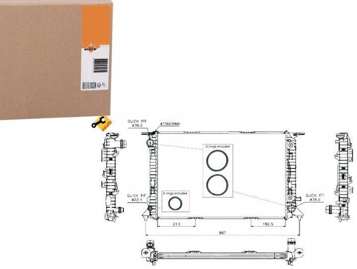 фото №10, Радиаторов vw a4/a5/a6 2,7/3,0tdi 3,2fsi 07-