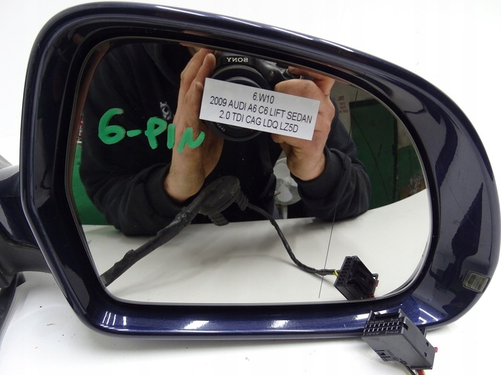 фото №10, Зеркало правые правый перед lz5d 6 pin audi a6 c6 рестайлинг sedan 08-11r