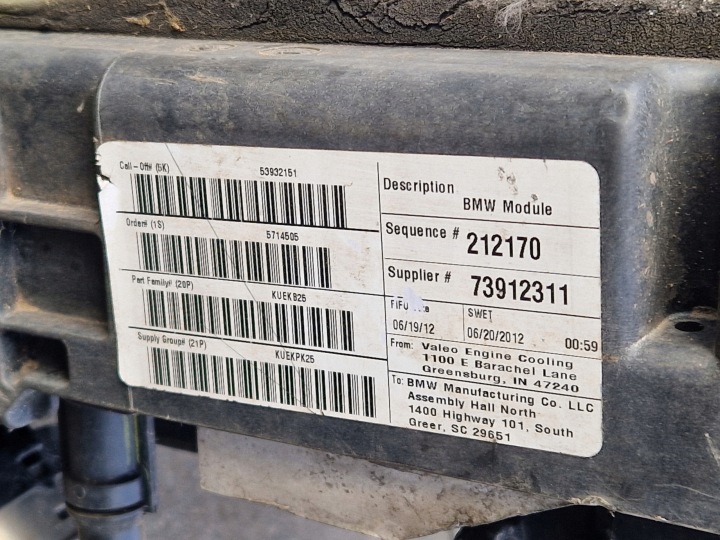фото №15, Bmw x3 f25 комплект радиатор з вентилятор 7601176-03 739123-11 2012r