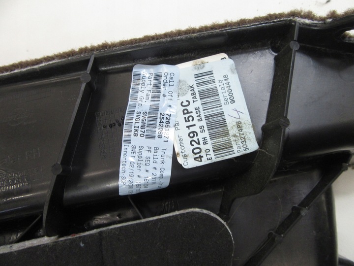 фото №8, Захист багажника корпус оббивка права bmw e70 x5 tabak