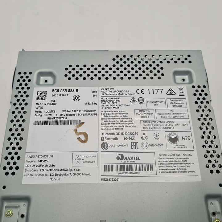 фото №2, Vw golf vii passat b8 радіо дисплей екран