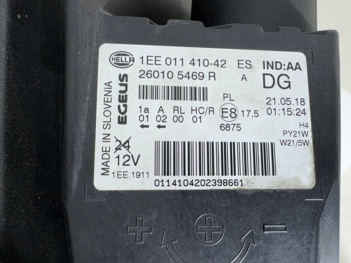 фото №14, Renault trafic iii 3 лампа правая перед обычная фара h7 eur - супер