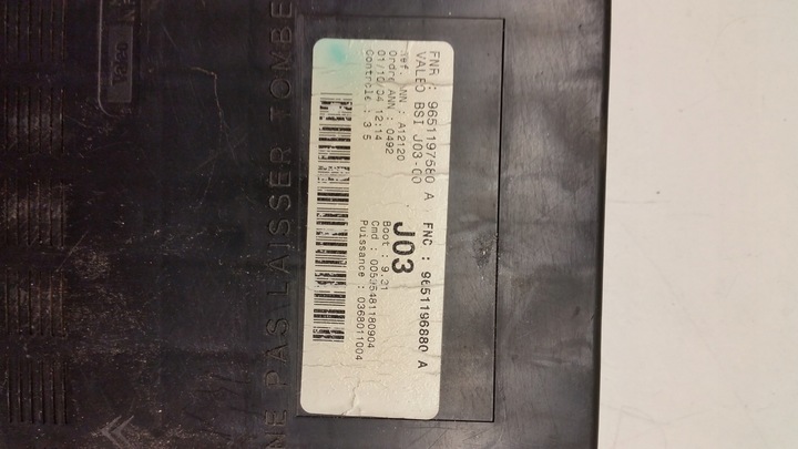 фото №5, Модуль комфорту bsi 9651197580 9651196880 j03 peugeot 307 європа штекери