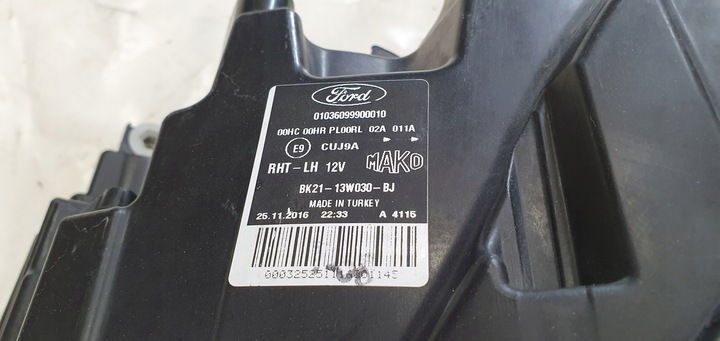 фото №7, Лампа передня ліва перед ford transit custom