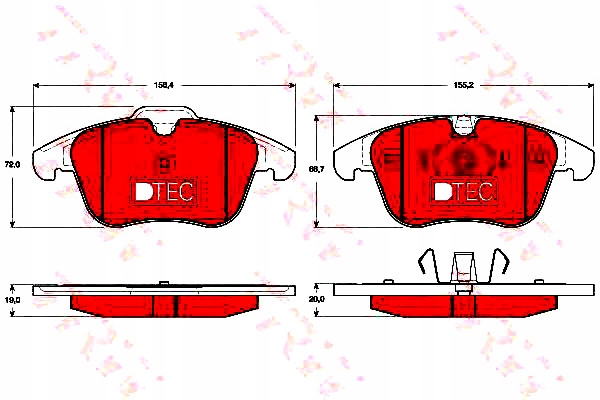 фото №9, Gdb1683 trw гальмівні колодки гальмівні / oem 1379971