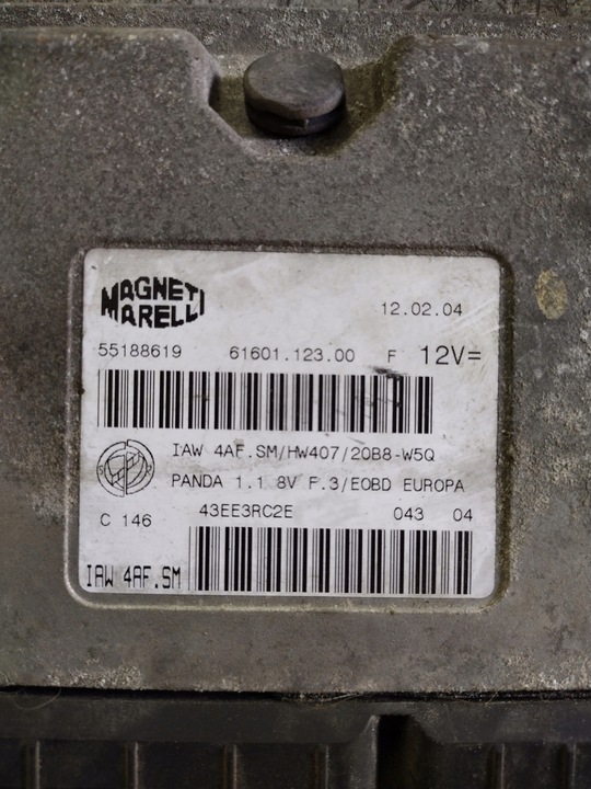фото №6, Блок управления двигателя 55188619 fiat panda 1.1