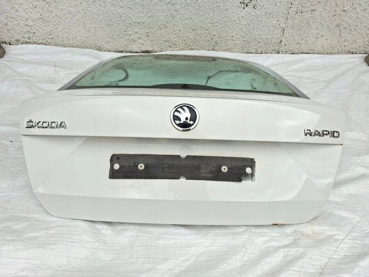 фото №13, Skoda rapid 2018 задня кришка багажника біла lf9e з скло