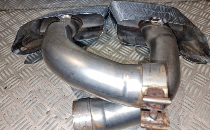 фото №15, Audi q7 4m 3.0 tdi наконечники глушник хром вихлоп 4m0253681j 4m0253682j kpl