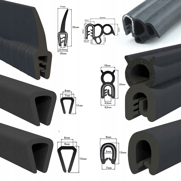 фото №7, Прокладка крайова гумова захист краю na край 4mm s-583 - 90m