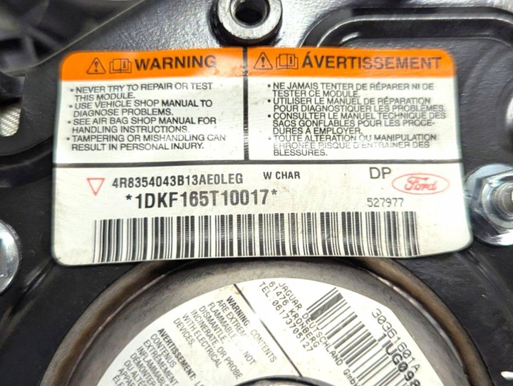 фото №7, Повітряна подушка кермо jaguar s-type рестайлінг x200 2006 4r8354043b