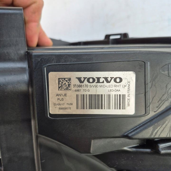 фото №9, Volvo v90 s90 ii 16- лампа ліва перед передня повний led 31386170