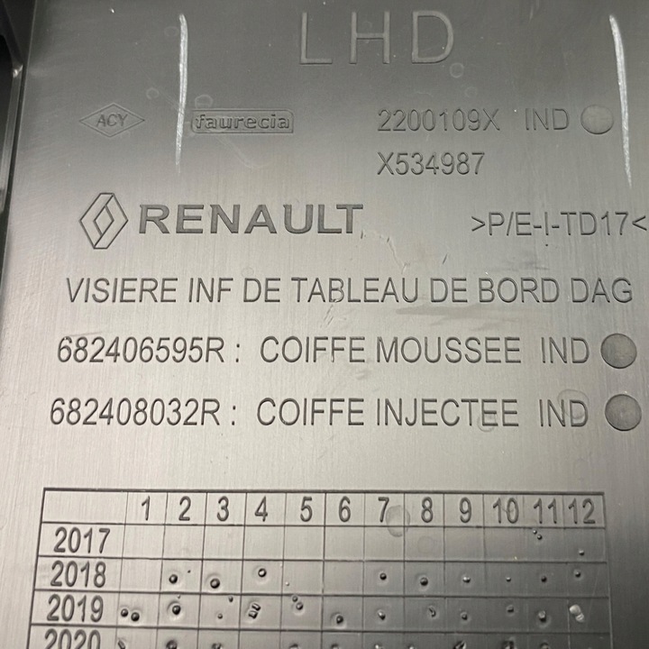 фото №16, Рамка спідометра renault clio v 682406595r