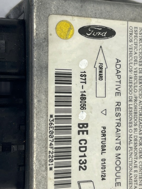 фото №2, Датчик подушка безопасности ford оригинальный номер 1s7t-14b056