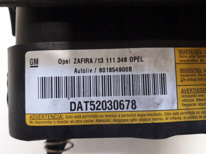 фото №16, Opel zafira b 05-11 торпедо консоль подушки датчик подушка