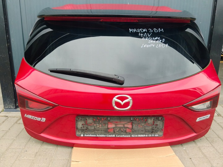 фото №8, Mazda 3 bm хетчбек кришка багажника червоний 41v оригінальна запчастина лак 13-17