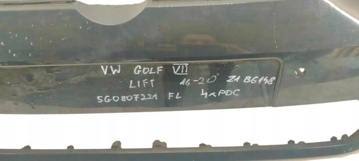 фото №6, Vw golf vii 7 рестайлінг 17-20 бампер передній перед 4xpdc 5g0807221fl