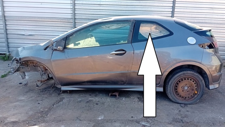 фото №1, Скло кузовна ліва зад honda civic viii ufo 3d hb