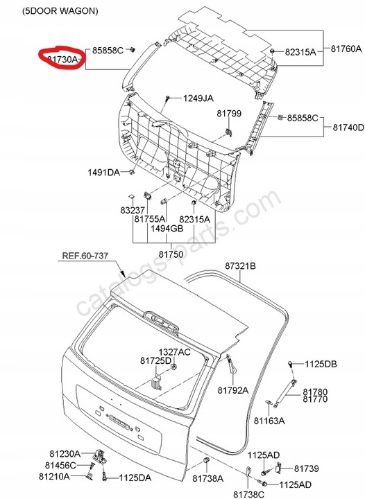 фото №1, Kia ceed левая защита крышки 81730-1h000em